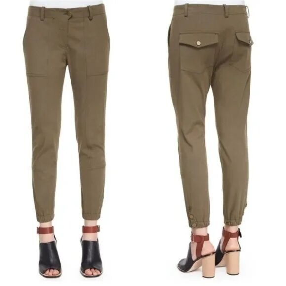 Veronica Beard Pants - Veronica Beard Field Cargo Pant in Army Green Size 8